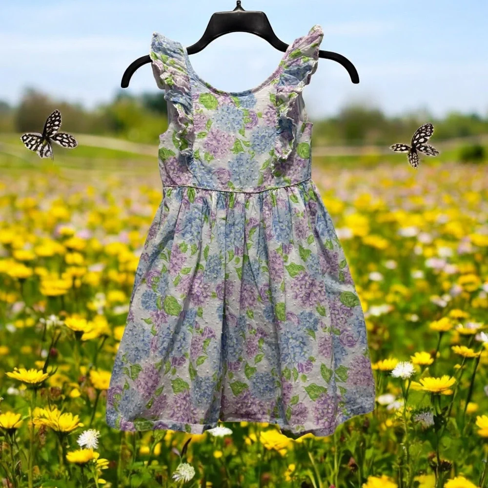 Tommy Bahama Multicolored Casual Sundress Sleeveless Flutter Sleeve size 8